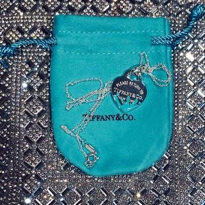 Authentic Tiffany & Co. 925 Blue Splash Heart Necklace 🖤